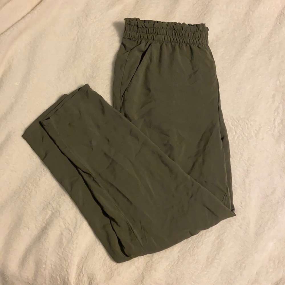 H&M Green Linen Joggers